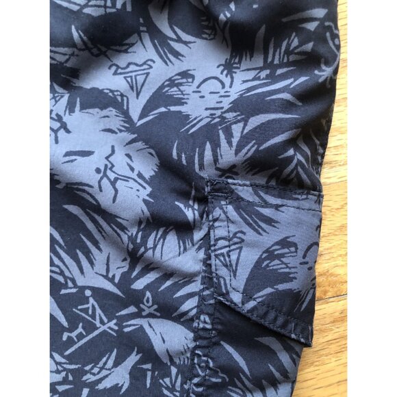 Columbia Size 4/5 Shorts Swim Trunks Black & Grey - Picture 4 of 5